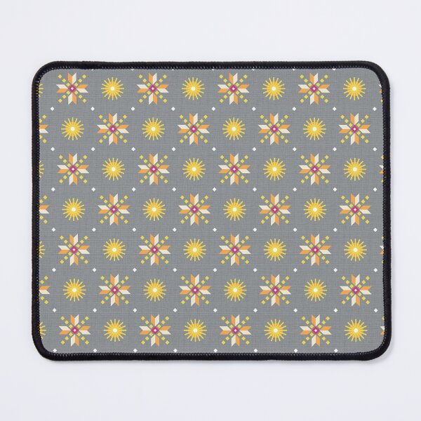 Item preview, Geometric retro stars in yellow on gray, seamless pattern designed and sold by colorofmagic.