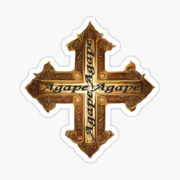 Item preview, Agape: Cross with Inscriptions designed and sold by Pandrju.