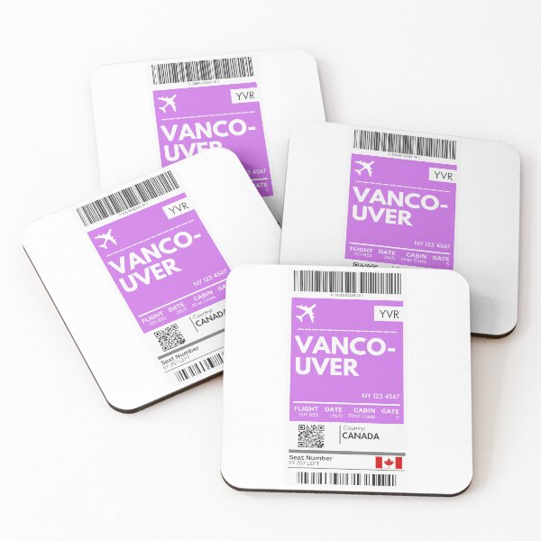 Item preview, Vancoucer Airplane Boarding Pass designed and sold by RoamInk.