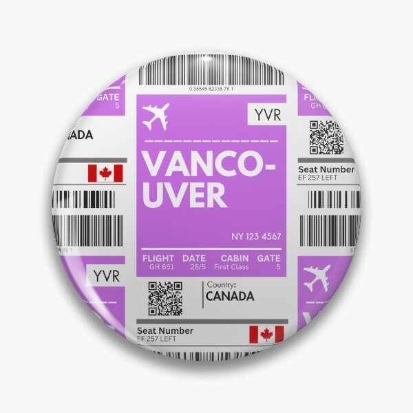 Item preview, Vancoucer Airplane Boarding Pass designed and sold by RoamInk.