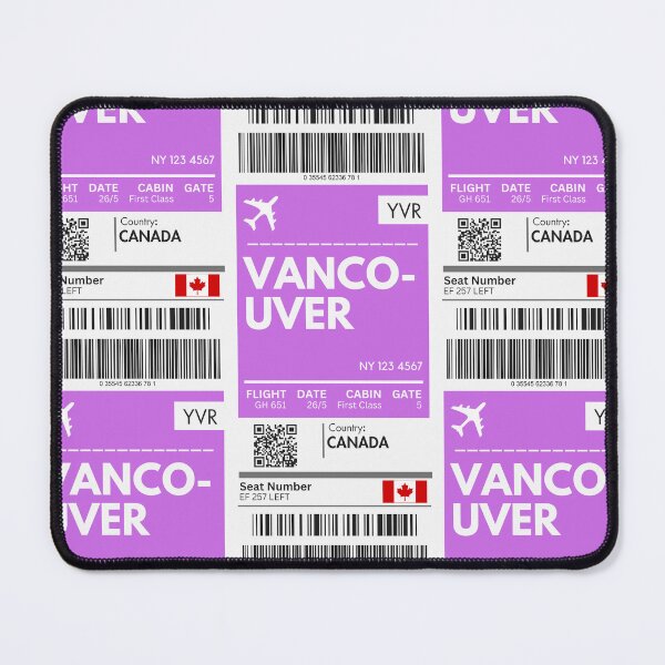 Item preview, Vancoucer Airplane Boarding Pass designed and sold by RoamInk.