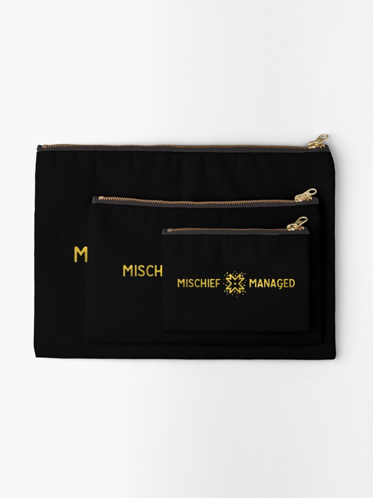 Alternate view of Mischief Managed Zipper Pouch