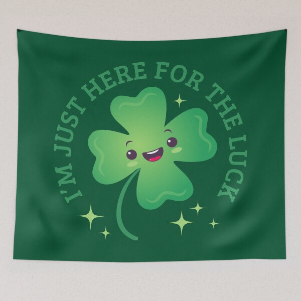 Item preview, Cute four leaf lucky clover in cute kawaii style designed and sold by SIR13.