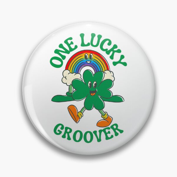Item preview, One lucky groover, fun retro lucky Irish shamrock and rainbow designed and sold by BritishDelights.