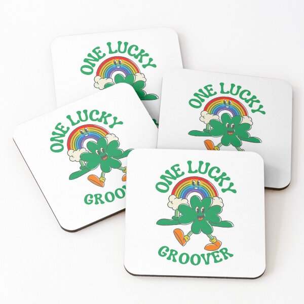 Item preview, One lucky groover, fun retro lucky Irish shamrock and rainbow designed and sold by BritishDelights.