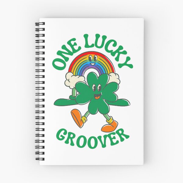 Item preview, One lucky groover, fun retro lucky Irish shamrock and rainbow designed and sold by BigfeetLittlepaws.
