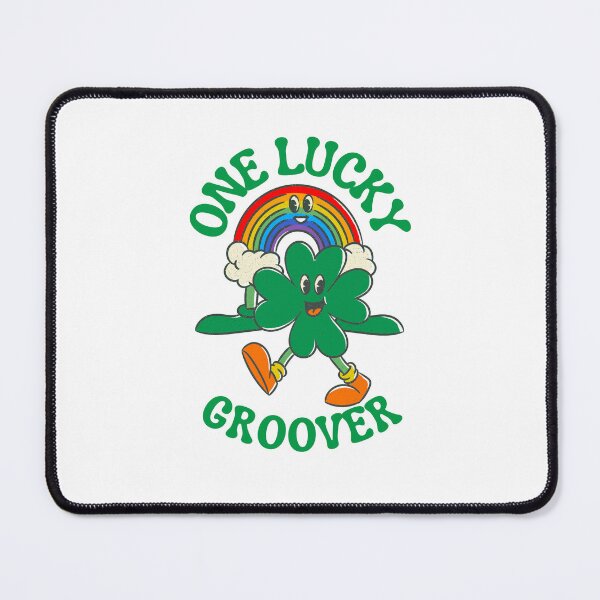 Item preview, One lucky groover, fun retro lucky Irish shamrock and rainbow designed and sold by BritishDelights.