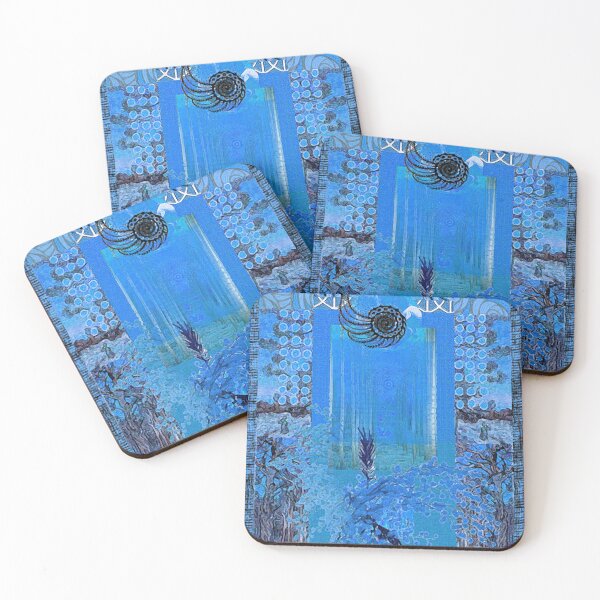 Item preview, Blue Bayou Abstract Art in Blue, Navy, Black and White designed and sold by Sheree Burlington.