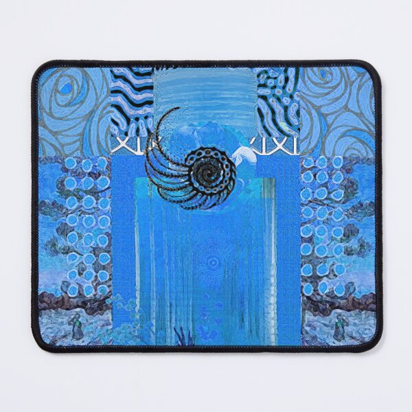 Item preview, Blue Bayou Abstract Art in Blue, Navy, Black and White designed and sold by Sheree Burlington.