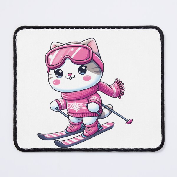 Item preview, Funny Cat Skiing meow designed and sold by SOMI SOMI.
