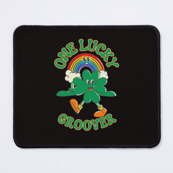 Item preview, One lucky groover, fun retro lucky Irish shamrock and rainbow designed and sold by BritishDelights.