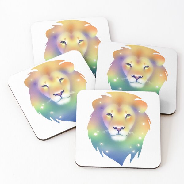 Item preview, Lion Watercolor Rainbow Gradient designed and sold by LDJBlank.