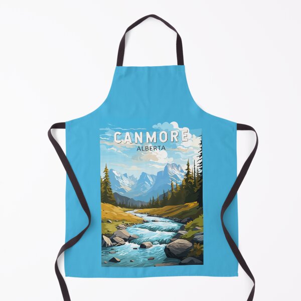 Item preview, Canmore Canada Travel Art Vintage designed and sold by KrisSidDesigns.