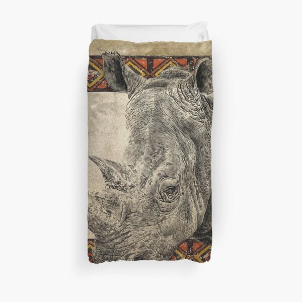 Serengeti Rhino Duvet Cover