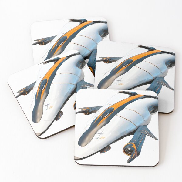 Item preview, airplane silver orange two turbines designed and sold by janjacbu.