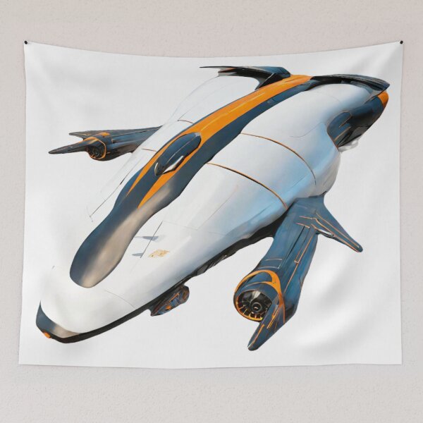 Item preview, airplane silver orange two turbines designed and sold by janjacbu.