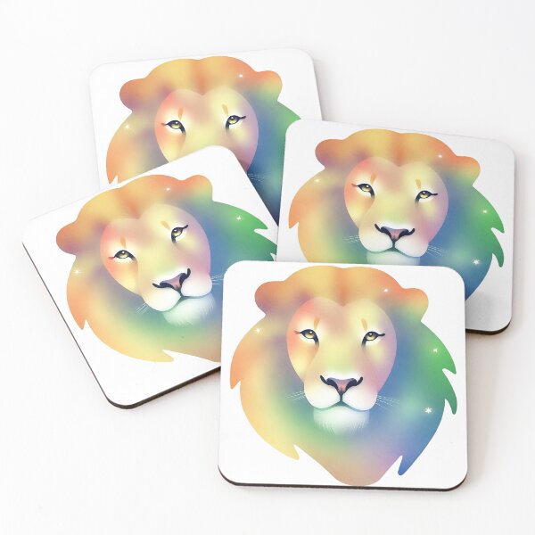 Item preview, Lion Watercolor Rainbow Gradient designed and sold by LDJBlank.