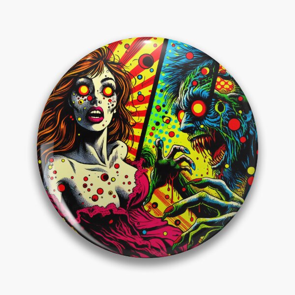 Item preview, Trippy Psychedelic Zombie Girl Mayhem designed and sold by AIPixelMaster.