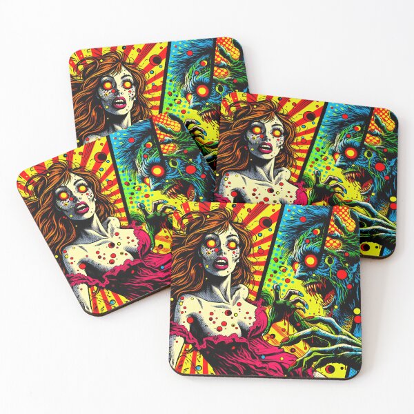 Item preview, Trippy Psychedelic Zombie Girl Mayhem designed and sold by AIPixelMaster.