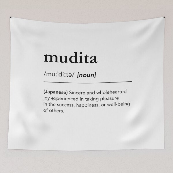 Item preview, Mudita definition, meaning of Mudita in buddhism, beautiful japanese words, foreign words with beautiful meaning, sanskrit designed and sold by lagunaklein.