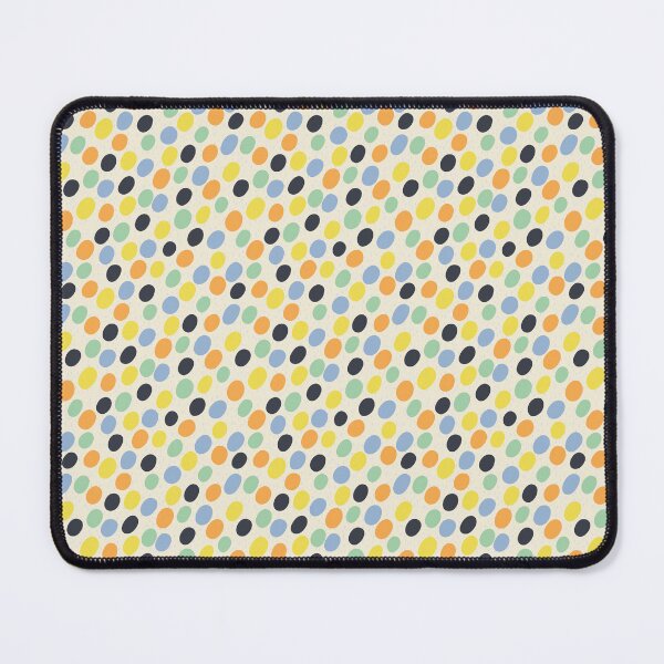 Item preview, Pattern of colorful polka dots on a light yellow background designed and sold by colorofmagic.