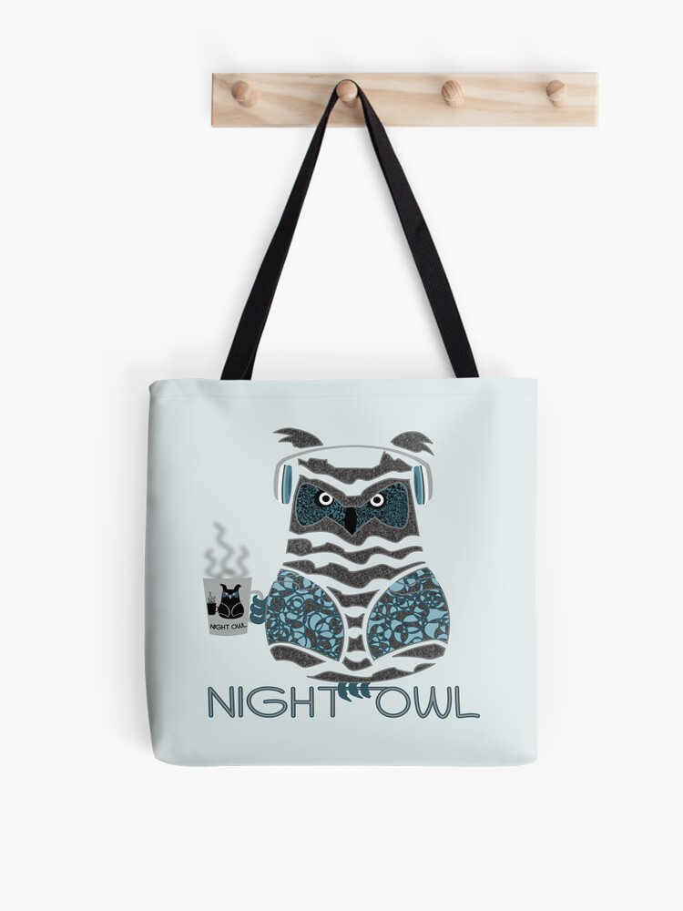Thumbnail 1 of 2, Tote Bag, Insomnia Owl designed and sold by CarlaBaremb.