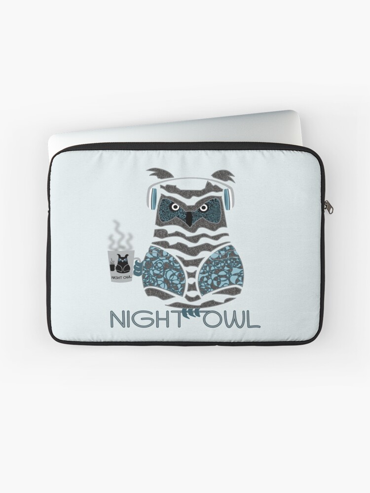 Thumbnail 1 of 2, Laptop Sleeve, Insomnia Owl designed and sold by CarlaBaremb.