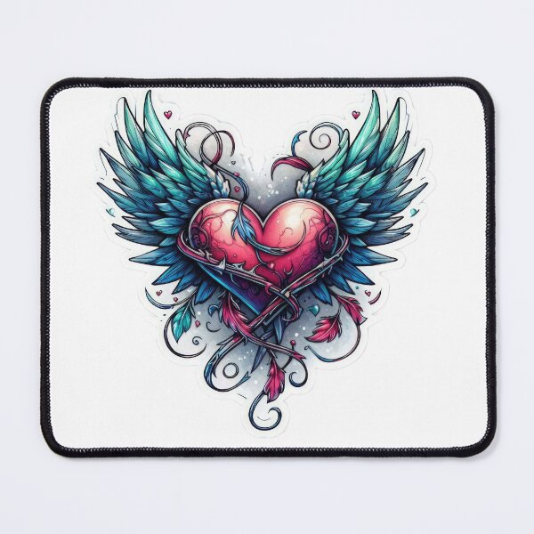 Item preview, Gothic valentines day heart goth with wings Sticker designed and sold by Expressions-Sel.