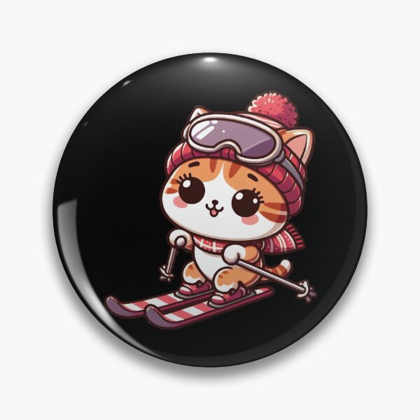 Item preview, Funny Cat Skiing Snow designed and sold by SOMI SOMI.