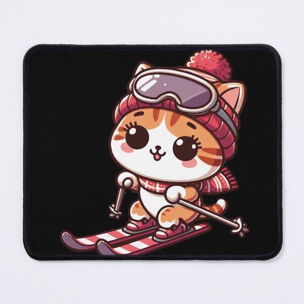 Item preview, Funny Cat Skiing Snow designed and sold by SOMI SOMI.