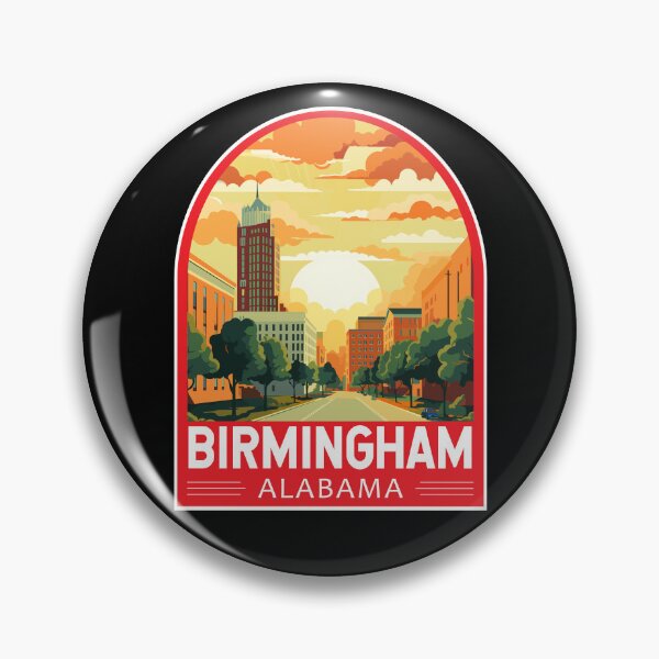 Item preview, Birmingham Alabama Travel Art Emblem designed and sold by KrisSidDesigns.
