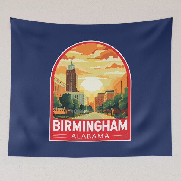 Item preview, Birmingham Alabama Travel Art Emblem designed and sold by KrisSidDesigns.