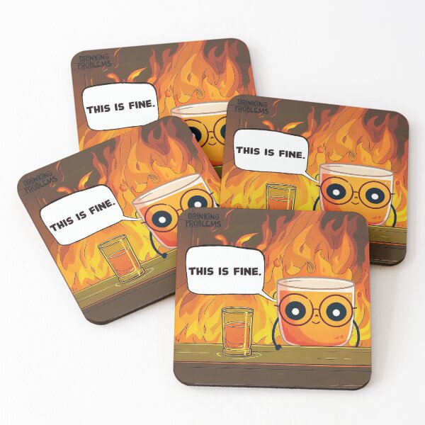 Item preview, This is fine drinking meme designed and sold by NiNino.