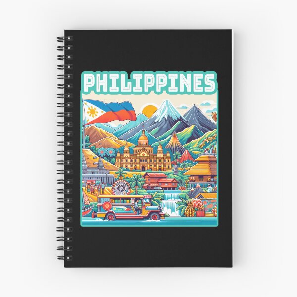 Item preview, Vibrant Philippines Travel design. Philippines landmarks.  designed and sold by Unitepeople.