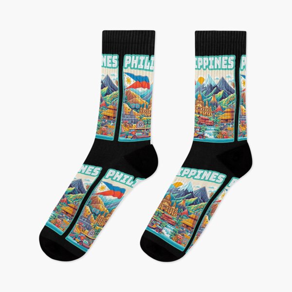 Item preview, Vibrant Philippines Travel design. Philippines landmarks.  designed and sold by Unitepeople.