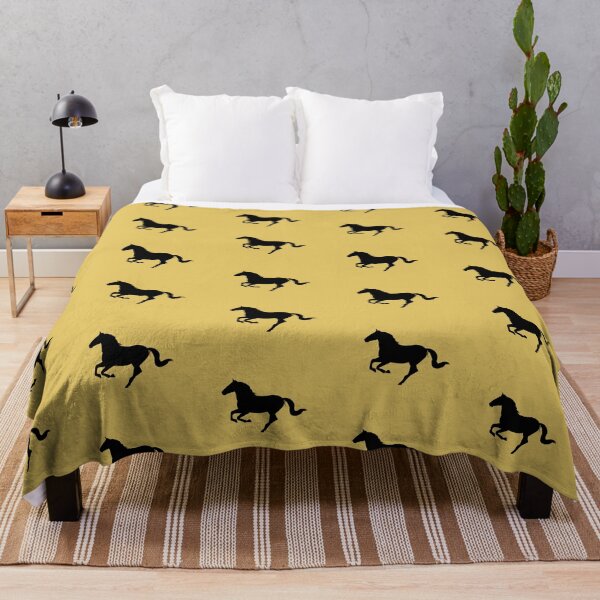 Item preview, Black running fast horse silhouette mustard yellow designed and sold by PICbyFemke.