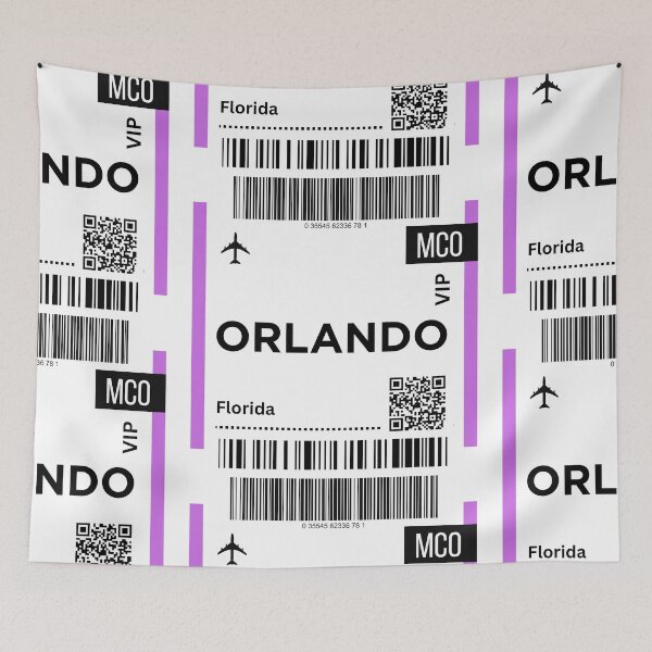 Item preview, Orlando, Florida Airplane Boarding Pass designed and sold by RoamInk.