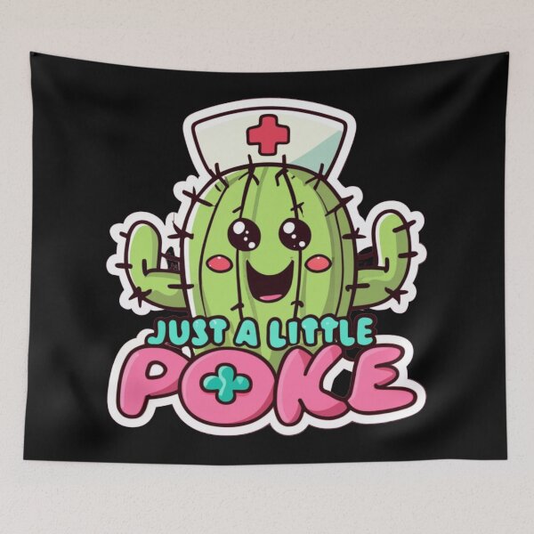 Item preview, Just a little poke - Cute Kawaii Cactus Nurse designed and sold by Kashear.