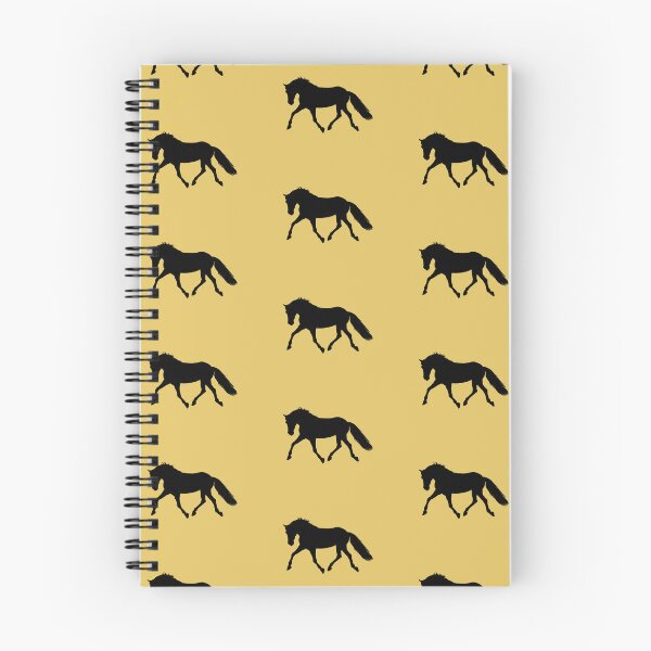 Item preview, Black beautiful trotting horse silhouette mustard yellow designed and sold by PICbyFemke.