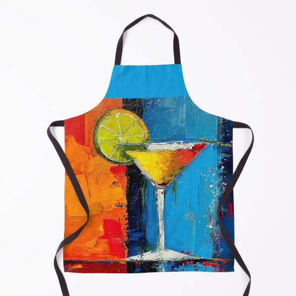 Item preview, Cocktail Canvas- A Martini Delight in Expressive Palette Knife Revelry AI Generated designed and sold by OlfactoART Studio.