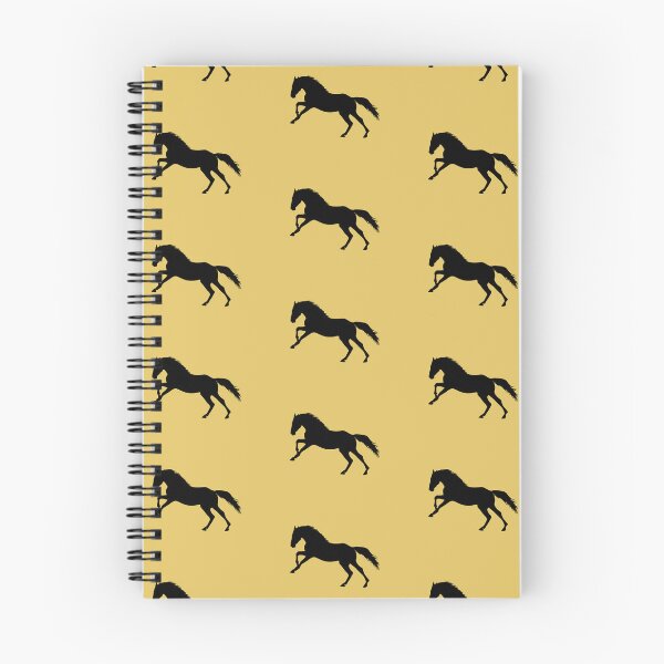 Item preview, Black beautiful gallop jumping horse silhouette mustard yellow designed and sold by PICbyFemke.
