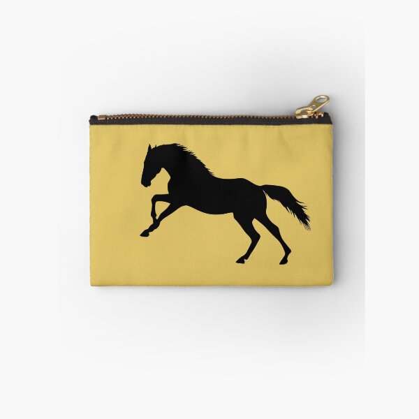 Item preview, Black beautiful gallop jumping horse silhouette mustard yellow designed and sold by PICbyFemke.