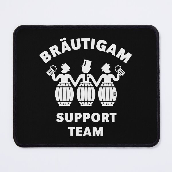 Artikelvorschau, Bräutigam Support Team (Junggesellenabschied / Polterabend / Bierfässer / White) entworfen und verkauft von Roderix.