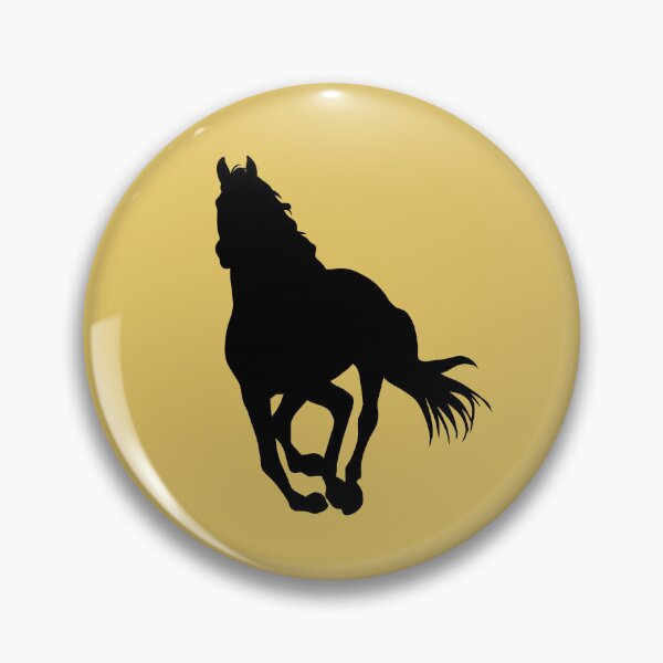 Item preview, Black beautiful gallop running horse silhouette mustard yellow designed and sold by PICbyFemke.