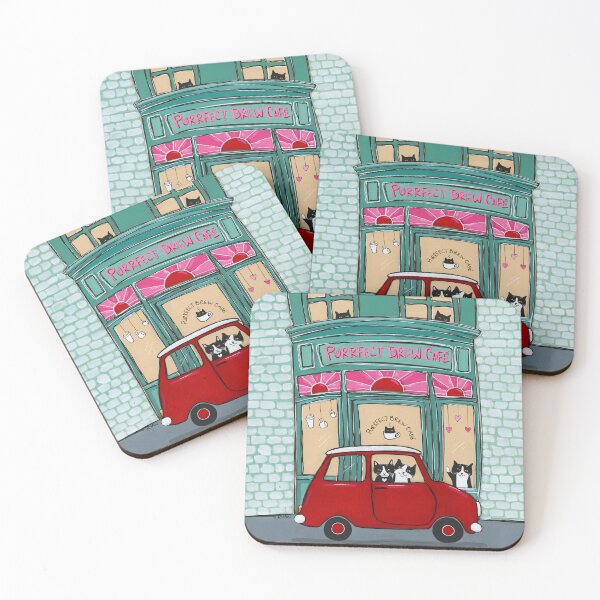 Item preview, The Purrfect Brew Cat Cafe designed and sold by KilkennyCat Art.