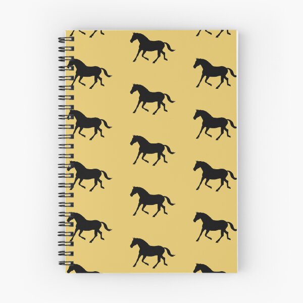 Item preview, Silhouette of a horse trotting on mustard yellow designed and sold by PICbyFemke.