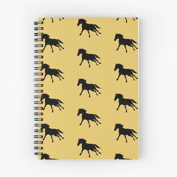 Item preview, Silhouette of a horse running on mustard yellow designed and sold by PICbyFemke.