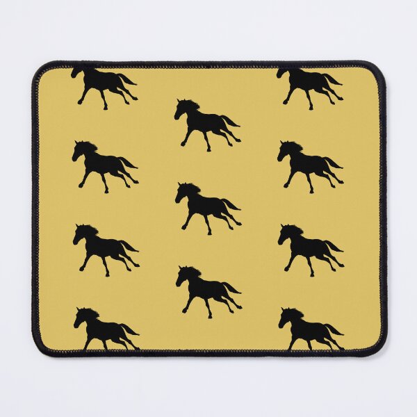 Item preview, Silhouette of a horse running on mustard yellow designed and sold by PICbyFemke.