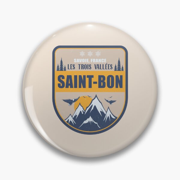 Item preview, Saint-Bon France Vintage Winter Skiing Design designed and sold by CynthiaGraphics.
