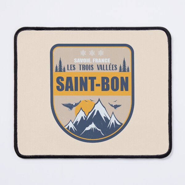 Item preview, Saint-Bon France Vintage Winter Skiing Design designed and sold by CynthiaGraphics.